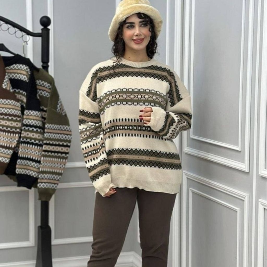 قیمت ارزان بلوز سنتی بافت یقه گرد زنانه دخترانه فری تا 56 تن خور شیک