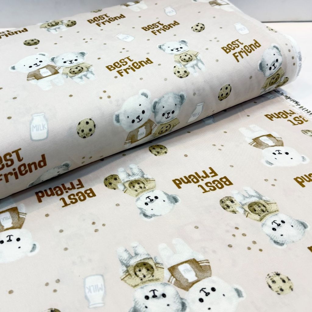 قیمت ارزان پارچه عروسکی پنبه ای طرح خرس مهربان