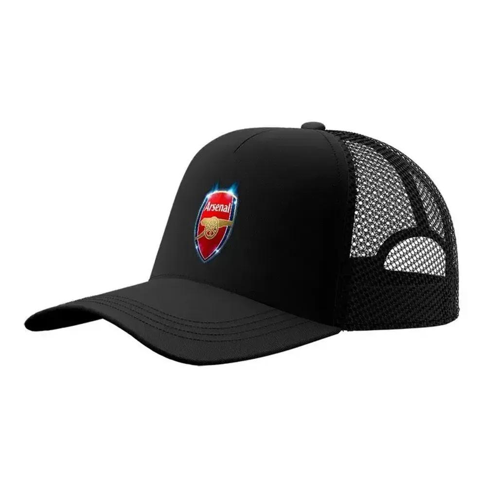 خرید اینترنتی قیمت کلاه کپ مدل فوتبالی آرسنال جنس کتان قابل تنظیم