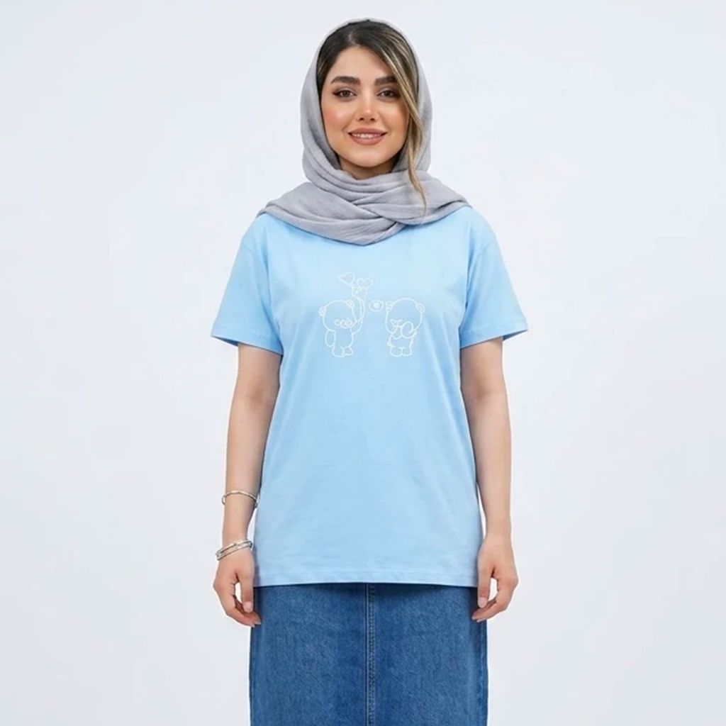 خرید اینترنتی قیمت تیشرت زنانه طرح خرس های مهربون  کد 11530
