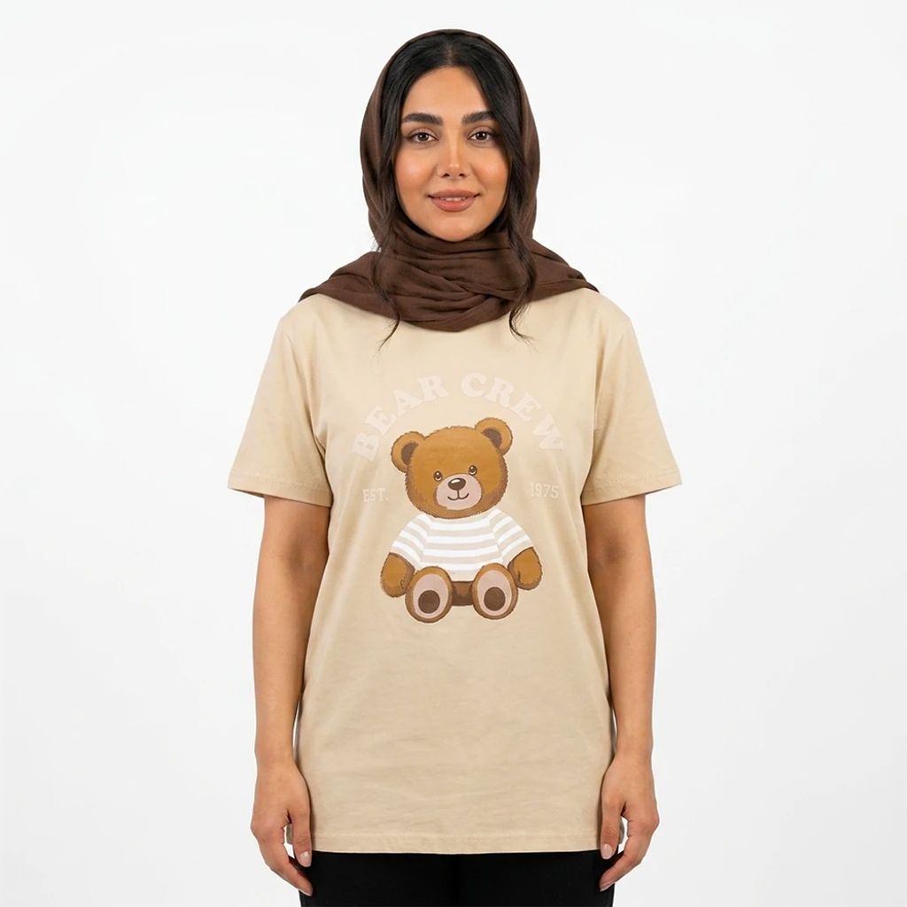 خرید اینترنتی قیمت تیشرت زنانه طرح تدی کد 11549