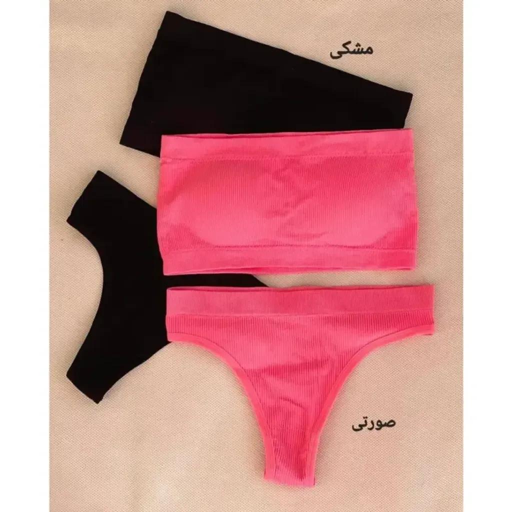 خرید اینترنتی قیمت ست نیمتنه دکلته و شورت بکلس نخی کبریتی زنانه کاپدار متحرک سایز 38 تا 46