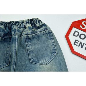 خرید اینترنتی قیمت شلوار جین مام فیت پسرانه آبی 5 تا 12 سال کد 11421