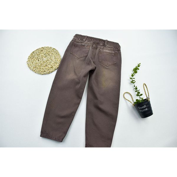 شلوار جین قهوه ای پسرانه مام 2 تا 7 سال کد 11236
