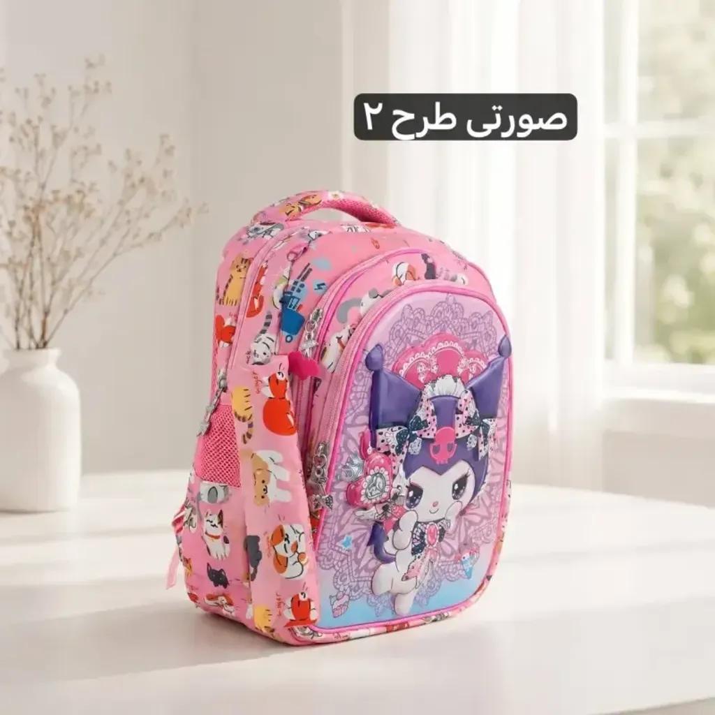 خرید اینترنتی قیمت کوله پشتی مدرسه ای پارچه ای با جامدادی همراه