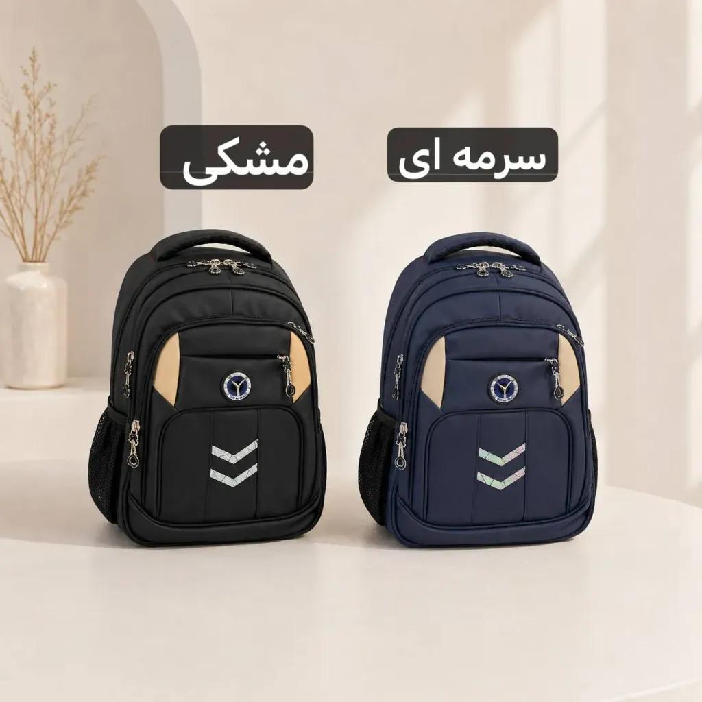 خرید اینترنتی قیمت کوله پشتی مدرسه ای و دانشگاهی برزنت ابعاد 42 در 33 سانتیمتر