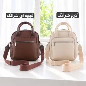 خرید اینترنتی قیمت کوله دخترانه چرم مصنوعی 3 کاره روزمره ابعاد 30 در 27 سانتیمتر
