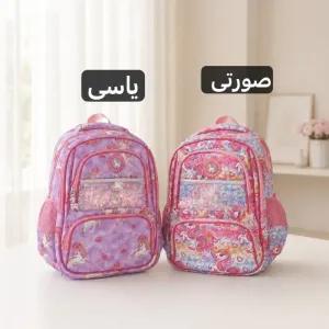 خرید اینترنتی قیمت کوله پشتی مدرسه ای پارچه ای با ابعاد 43 در 31 سانتیمتر