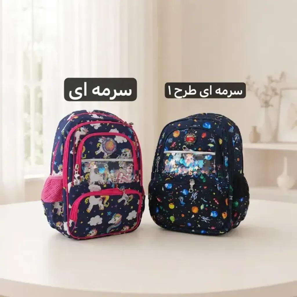 خرید اینترنتی قیمت کوله پشتی مدرسه ای پارچه ای با ابعاد 43 در 31 سانتیمتر