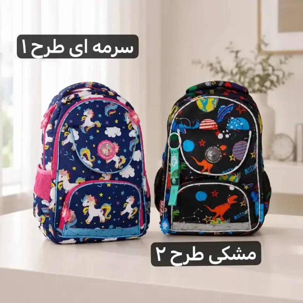 خرید اینترنتی قیمت کوله مدرسه و دانشگاه ابعاد 41 در 31 سانتیمتر جنس آستر ساتن دارای 6 جیب بیرونی