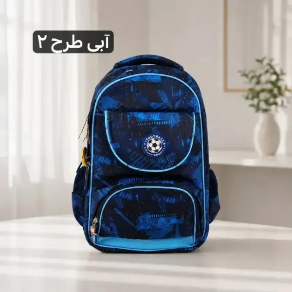 کوله مدرسه و دانشگاه ابعاد 41 در 31 سانتیمتر جنس آستر ساتن دارای 6 جیب بیرونی