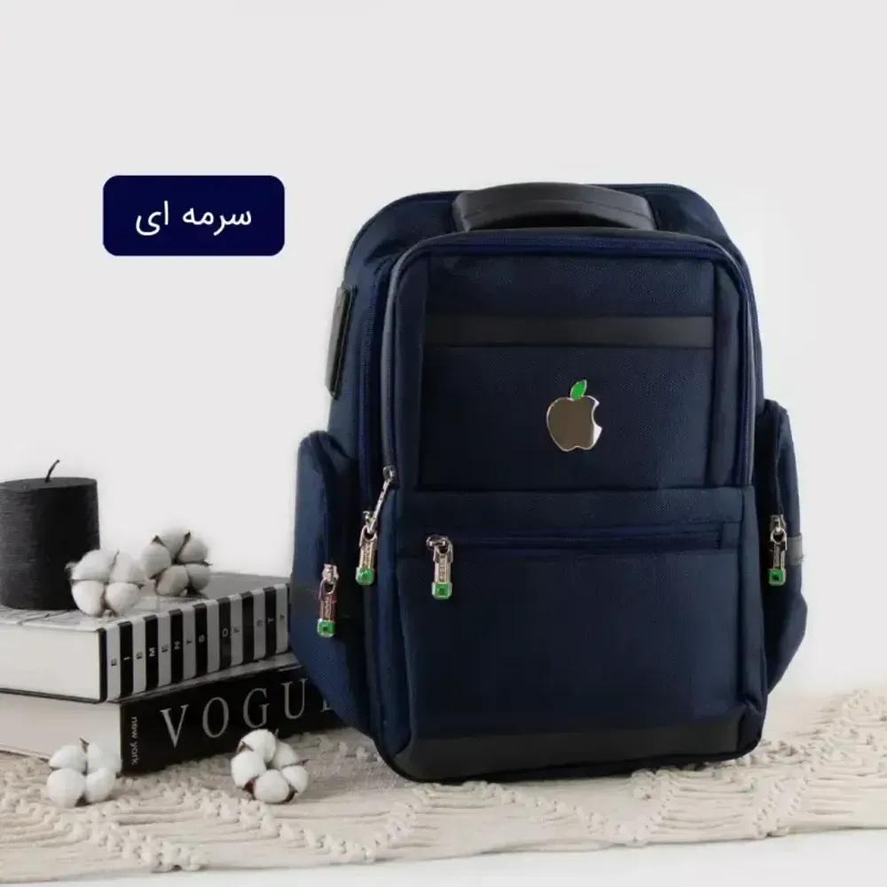 خرید اینترنتی قیمت کوله پشتی پارچه ای مدرسه و دانشگاه ابعاد 40 در 30 سانتیمتر با جیب بیرونی