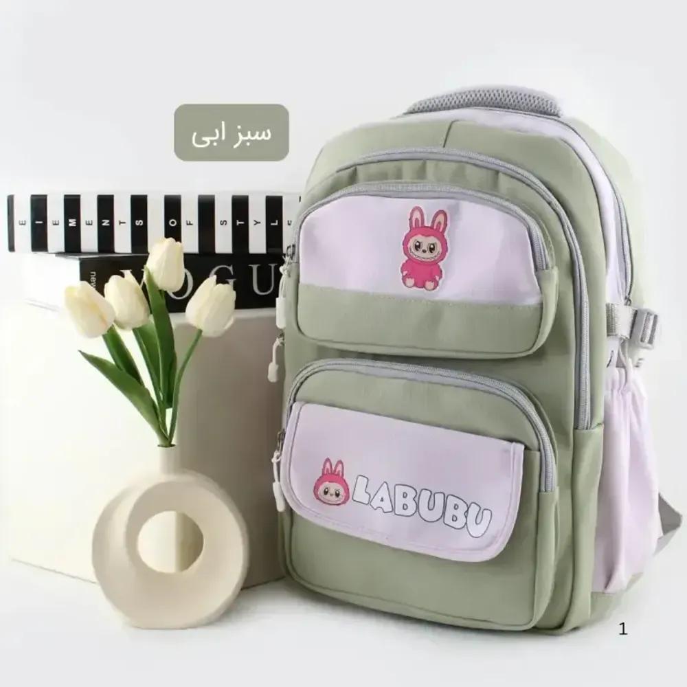 خرید اینترنتی قیمت کوله پشتی پارچه ای روزمره و مدرسه دانشگاه مدل جیب دار