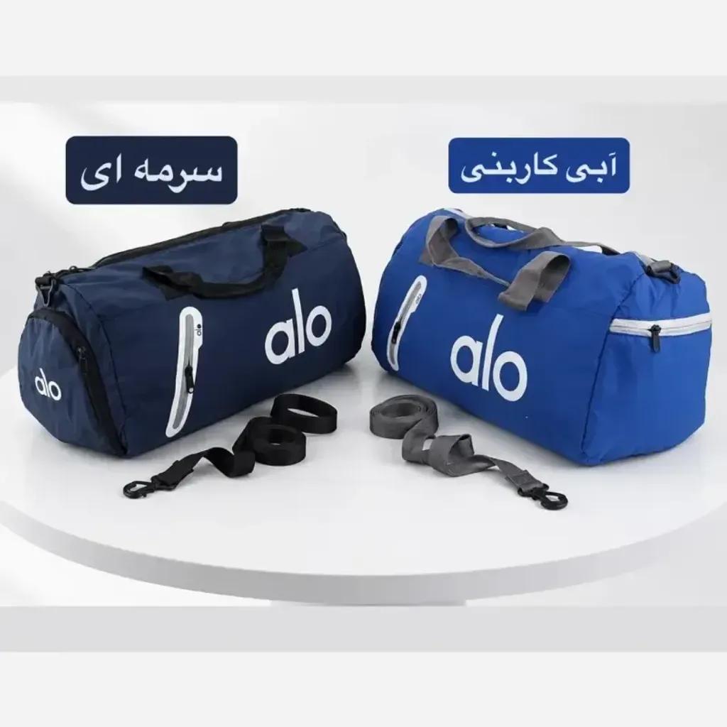 خرید اینترنتی قیمت ساک ورزشی و مسافرتی پارچه ای سه بند با جیب بیرونی و زیپ