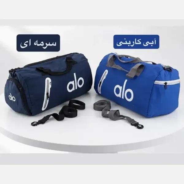 ساک ورزشی و مسافرتی پارچه ای سه بند با جیب بیرونی و زیپ