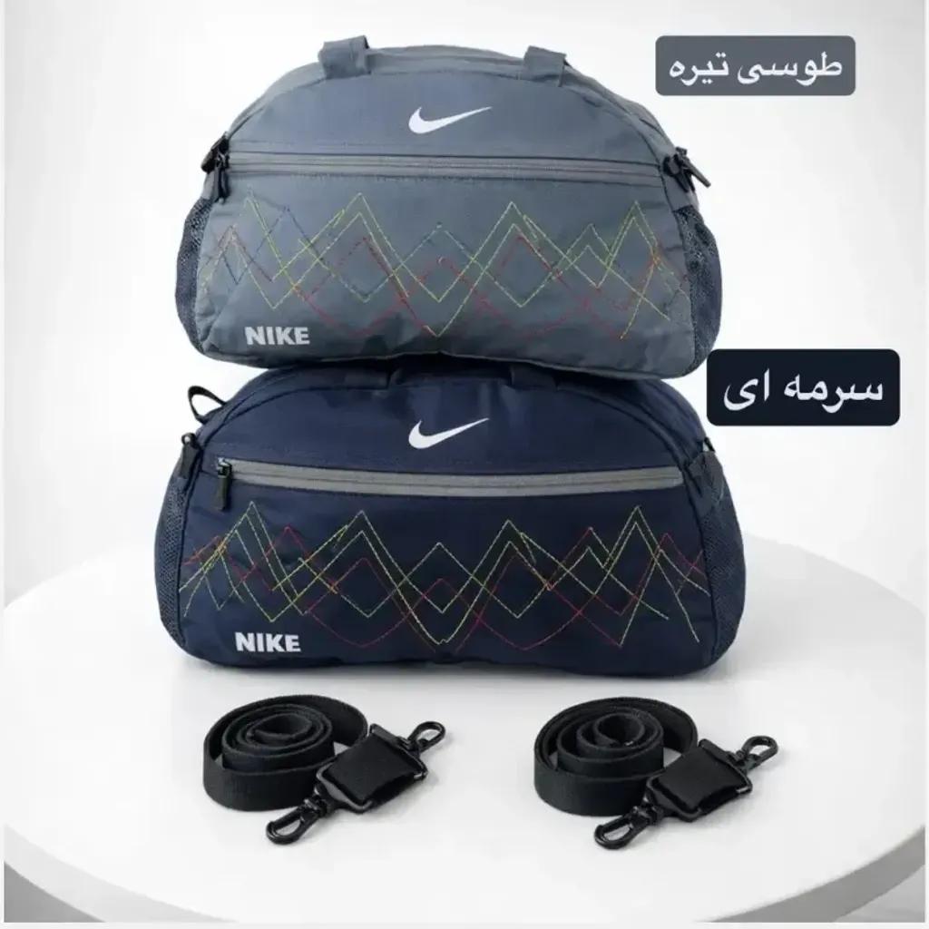 خرید اینترنتی قیمت ساک ورزشی پارچه ای بند دار سه جیب ابعاد 45 در 25 در 15 سانتیمتر