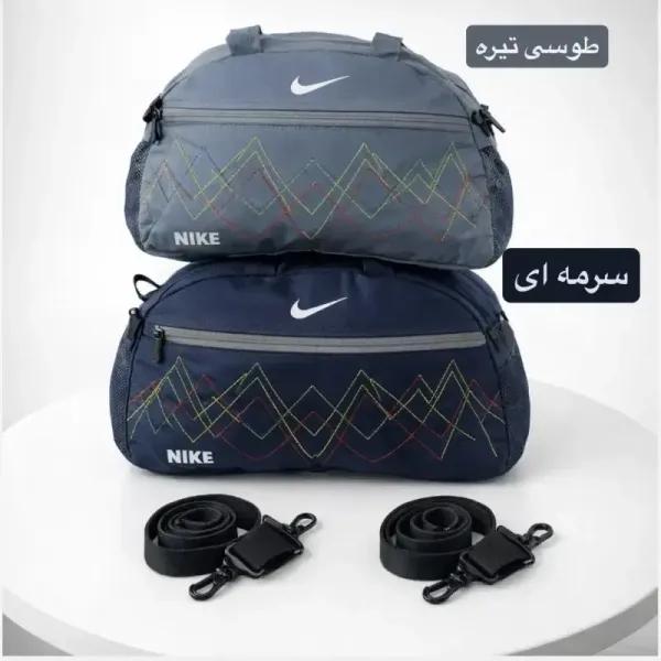 ساک ورزشی پارچه ای بند دار سه جیب ابعاد 45 در 25 در 15 سانتیمتر