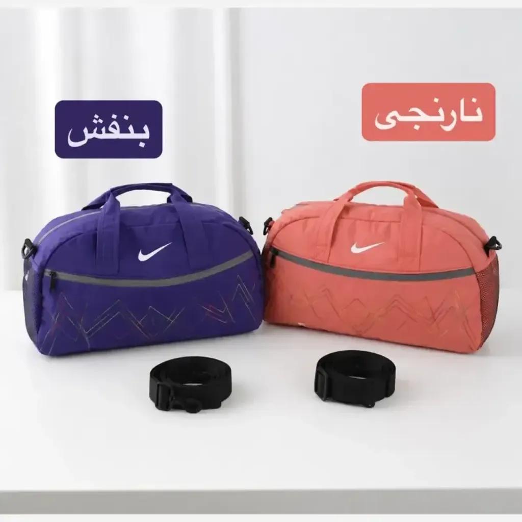 خرید اینترنتی قیمت ساک ورزشی پارچه ای بند دار سه جیب ابعاد 45 در 25 در 15 سانتیمتر