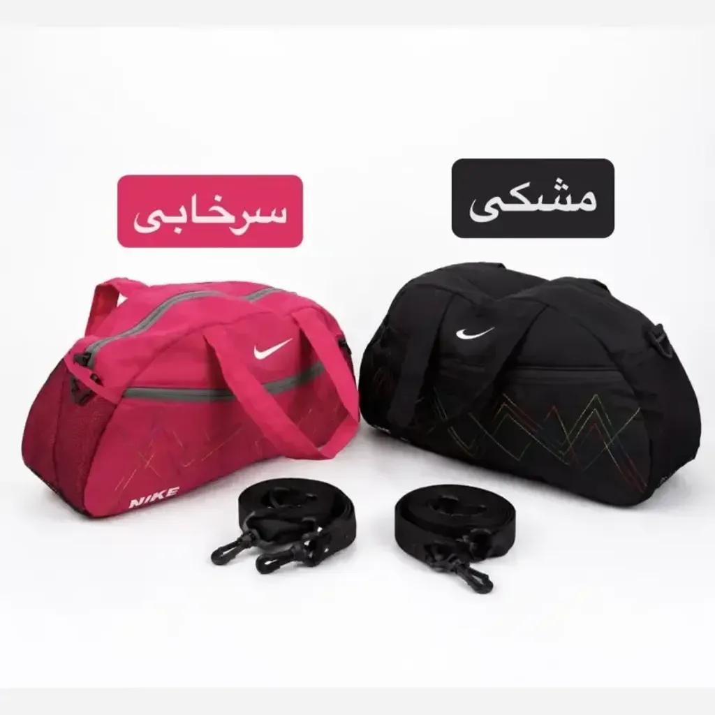 خرید اینترنتی قیمت ساک ورزشی پارچه ای بند دار سه جیب ابعاد 45 در 25 در 15 سانتیمتر