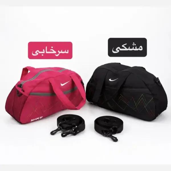 ساک ورزشی پارچه ای بند دار سه جیب ابعاد 45 در 25 در 15 سانتیمتر