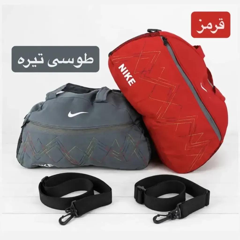 خرید اینترنتی قیمت ساک ورزشی پارچه ای بند دار سه جیب ابعاد 45 در 25 در 15 سانتیمتر