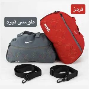 خرید اینترنتی قیمت ساک ورزشی پارچه ای بند دار سه جیب ابعاد 45 در 25 در 15 سانتیمتر
