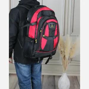 خرید اینترنتی قیمت کوله پشتی پارچه ای مسافرتی و ورزشی دارای بند بلند و جیب متعدد ابعاد 55 در 30 در 25 سانتیمتر