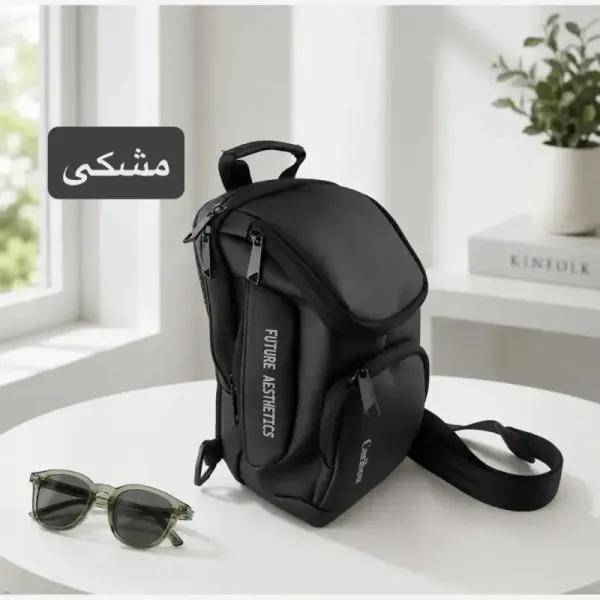 کیف مردانه اسپرت روزمره جنس ریپس دارای 5 جیب بیرونی ابعاد 30 در 15 در 10 سانتیمتر