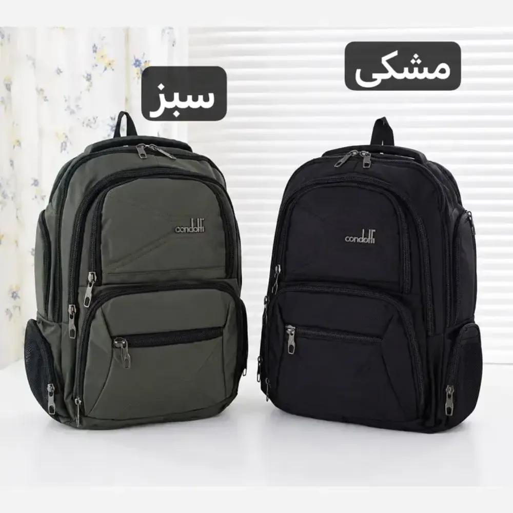 خرید اینترنتی قیمت کوله پشتی برزنت روزمره و مدرسه دانشگاه جیب دار