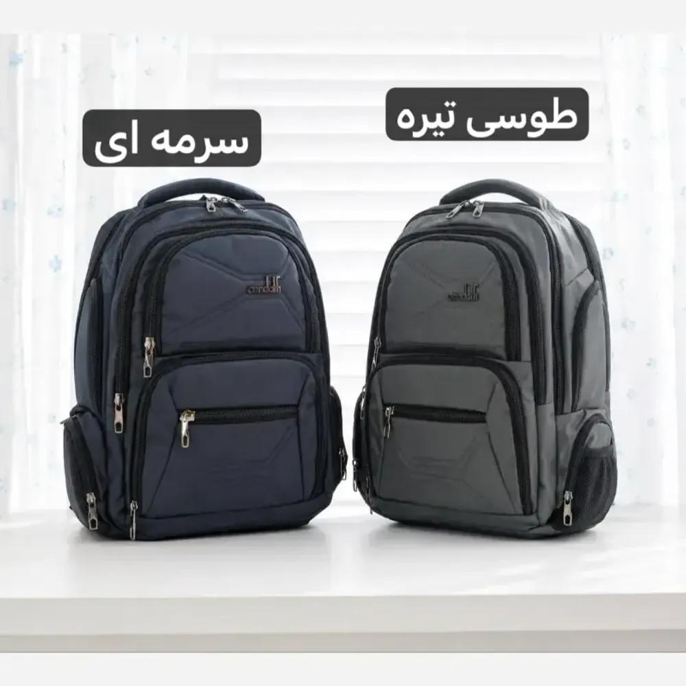 خرید اینترنتی قیمت کوله پشتی برزنت روزمره و مدرسه دانشگاه جیب دار