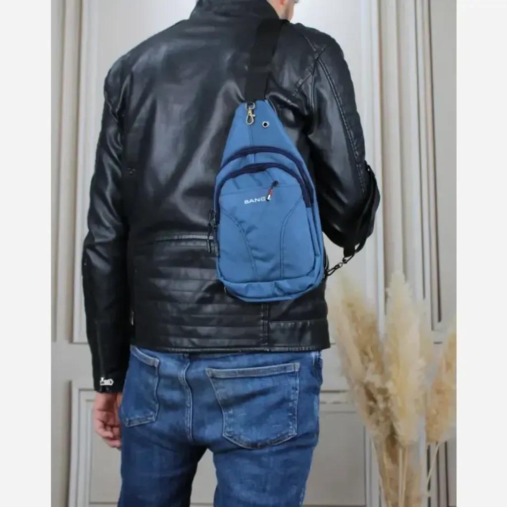 خرید اینترنتی قیمت بادی بگ مردانه پارچه ای ابعاد 20 در 10 سانتیمتر با آستر ساتن