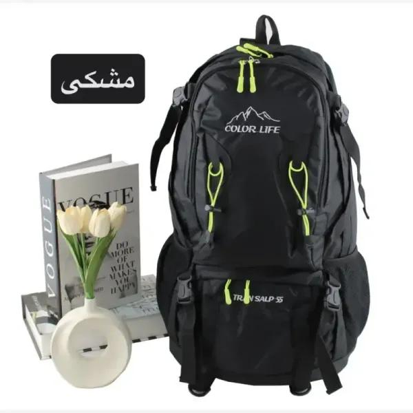 کوله پشتی مسافرتی و ورزشی پارچه ای چهار جیب بیرونی