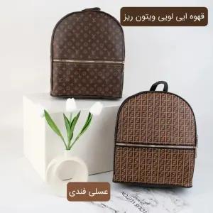 خرید اینترنتی قیمت کوله پشتی چرم مصنوعی اسپرت و روزمره ابعاد 30 در 25 سانتیمتر
