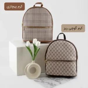 خرید اینترنتی قیمت کوله پشتی چرم مصنوعی اسپرت و روزمره ابعاد 30 در 25 سانتیمتر