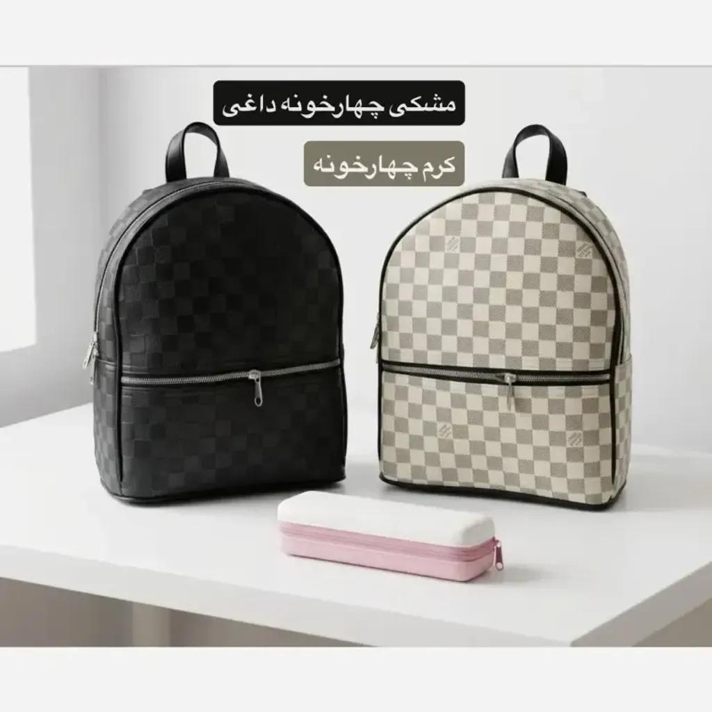خرید اینترنتی قیمت کوله پشتی چرم مصنوعی اسپرت و روزمره ابعاد 30 در 25 سانتیمتر