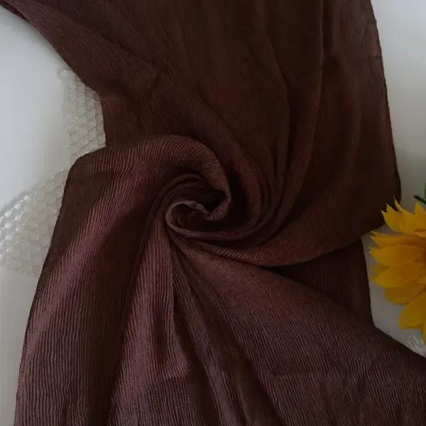 شال پلیسه رنگی منگوله دار سایز 70 در 190 مناسب بهار و تابستان