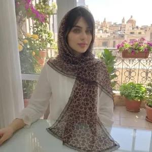 خرید اینترنتی قیمت شال پلنگی قهوه ای دور دانتل و گیپور دوزی شده مناسب بهار و تابستان سایز 180 در 52 زنانه