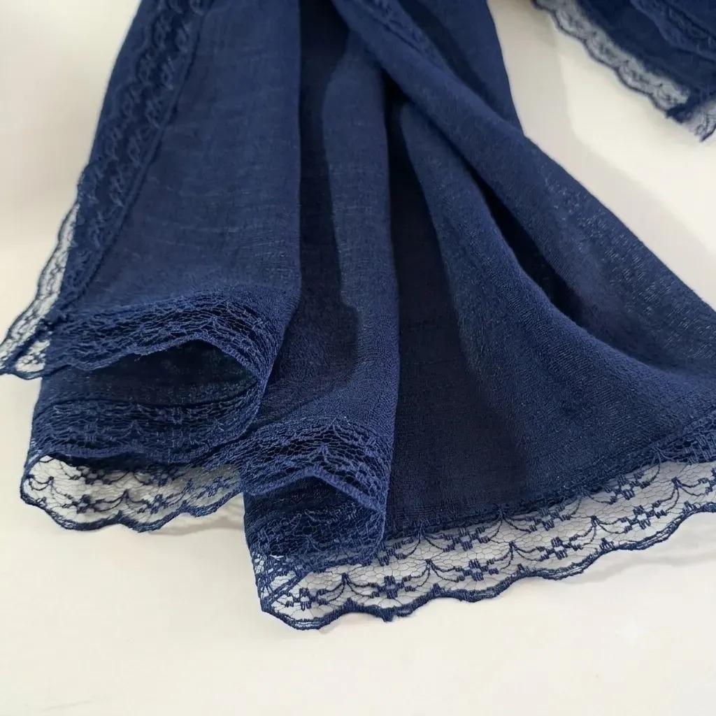 خرید اینترنتی قیمت شال زنانه وال اسلپ مشکی سرمه ای نسکافه ای دور گیپور سایز 170 در 70 و 52 سانتی متر