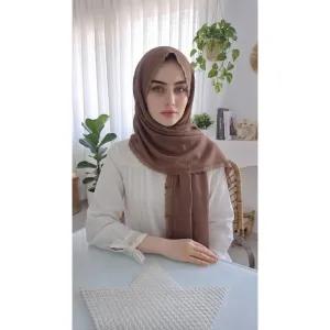 خرید اینترنتی قیمت شال زنانه وال اسلپ مشکی سرمه ای نسکافه ای دور گیپور سایز 170 در 70 و 52 سانتی متر