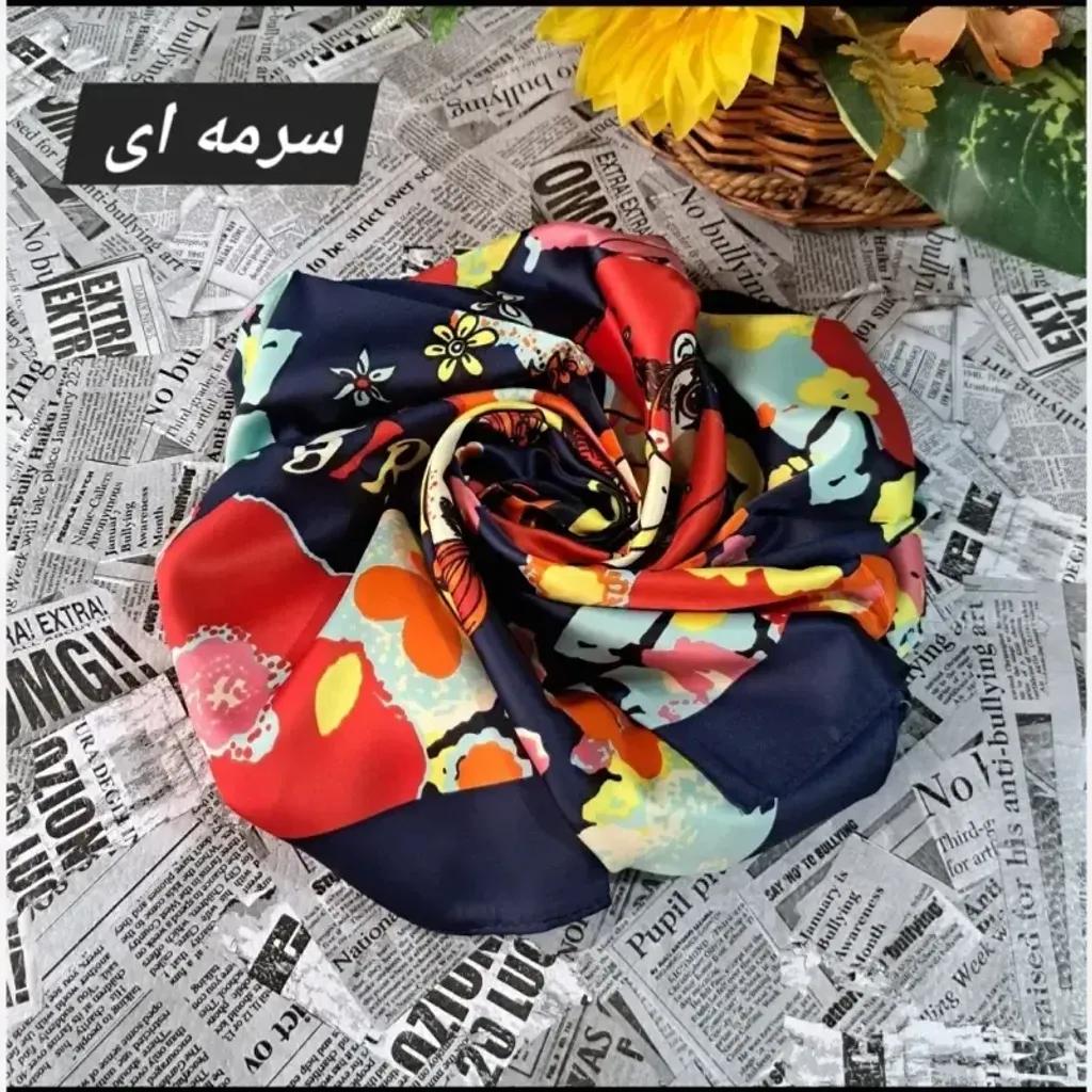 خرید اینترنتی قیمت مینی اسکارف ابریشم طرح باربی ابعاد 76 در 76 رنگی