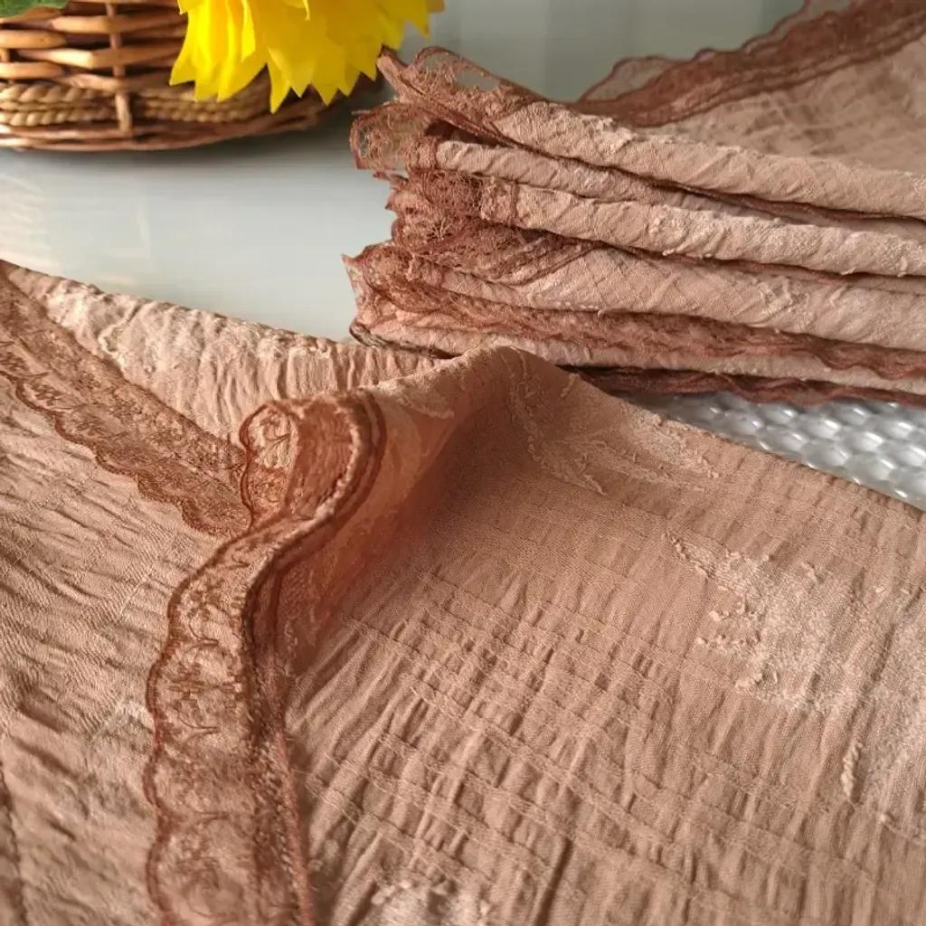 خرید اینترنتی قیمت مینی اسکارف سه گوش نخی طرح کاج ابعاد 120 در 80 رنگ نسکافه ای مشکی طوسی سفید