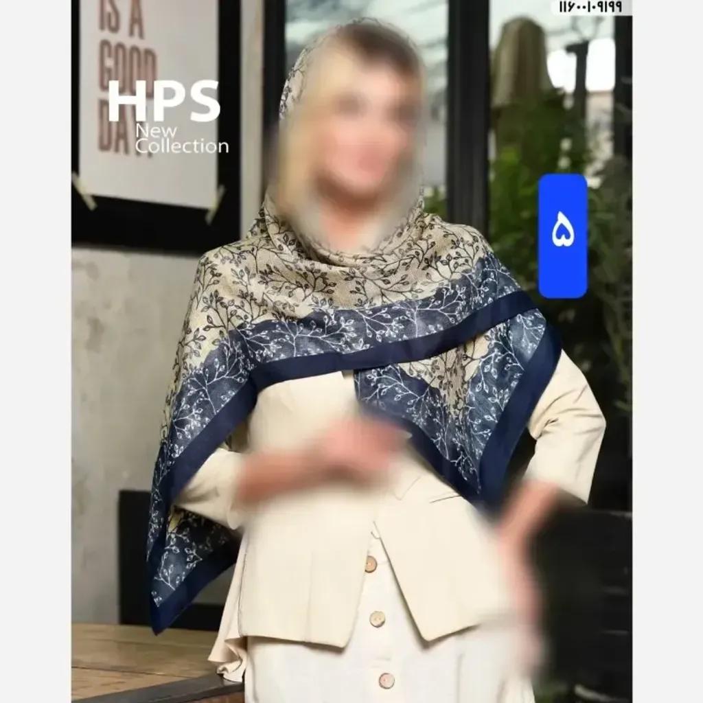 خرید اینترنتی قیمت روسری نخی کشمیر قواره 120 دور دست دوز بهاره