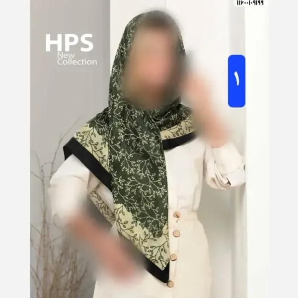 روسری نخی کشمیر قواره 120 دور دست دوز بهاره