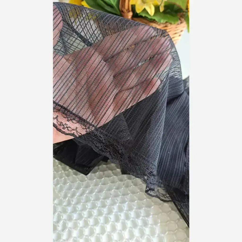 خرید اینترنتی قیمت مینی اسکارف مجلسی تور مشکی زنانه ابعاد 70 در 100