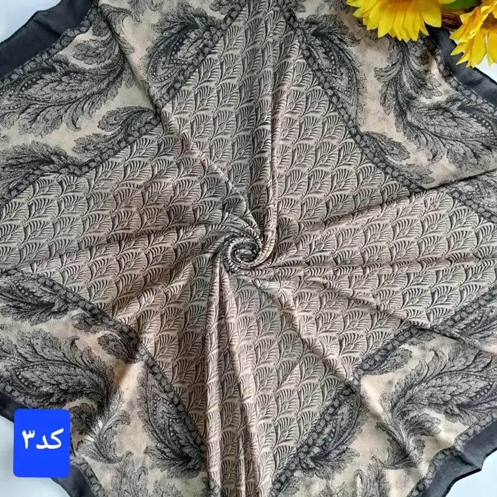 خرید اینترنتی قیمت روسری زنانه نخ کشمیر قواره 120 دور دوخته شده