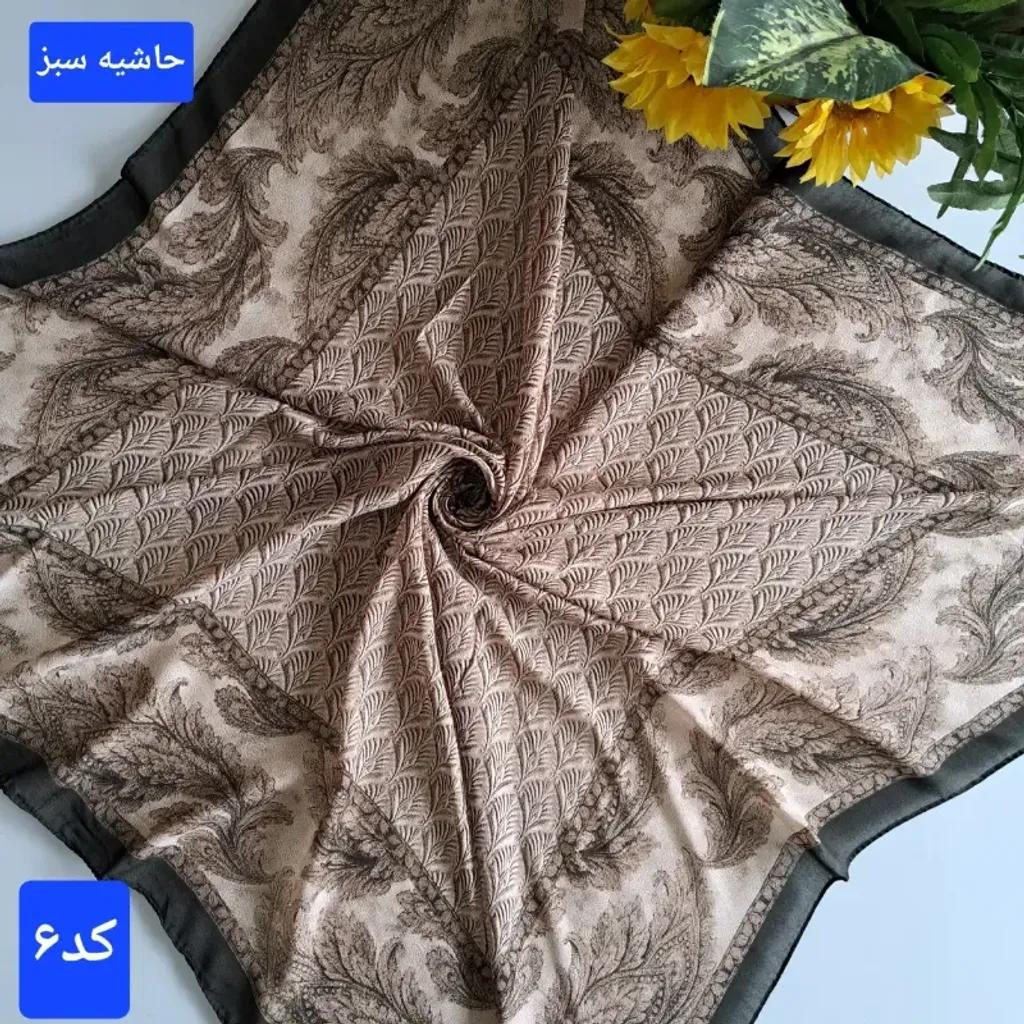 خرید اینترنتی قیمت روسری زنانه نخ کشمیر قواره 120 دور دوخته شده