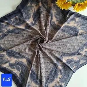 خرید اینترنتی قیمت روسری زنانه نخ کشمیر قواره 120 دور دوخته شده