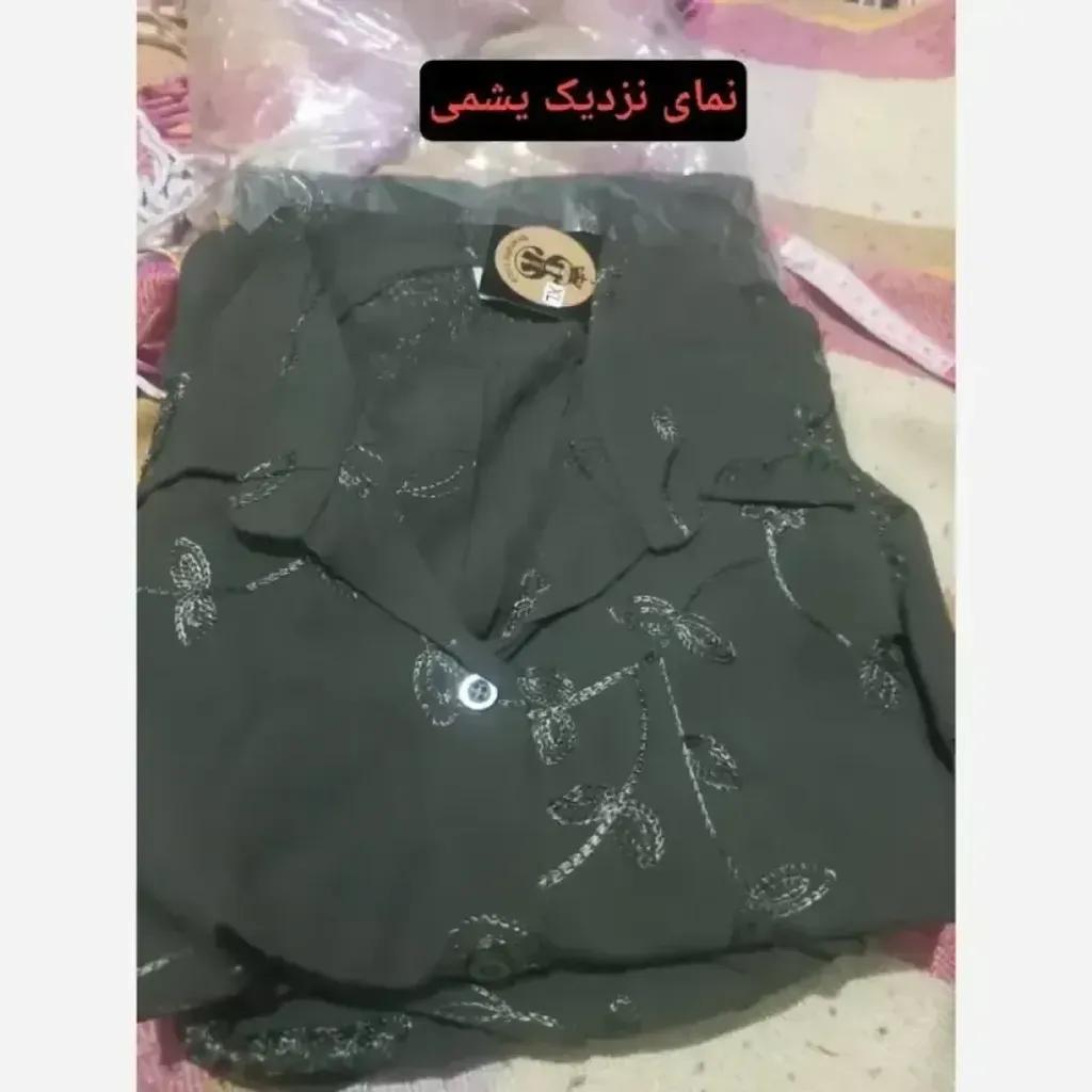 خرید اینترنتی قیمت شومیز زنانه نخی خامه دوزی شده قواره دار مدل ماریا