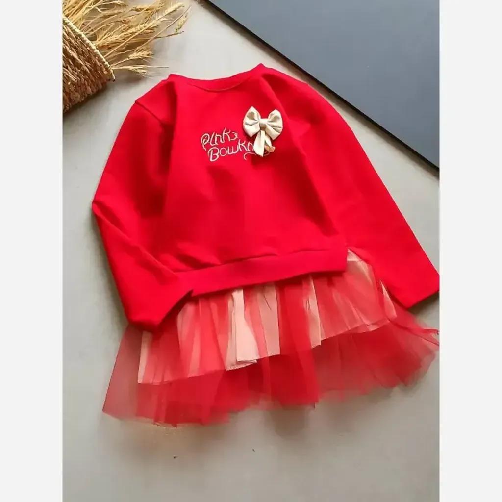 خرید اینترنتی قیمت سارافون دخترانه دورس دو نخ و تور یلدا و مهمانی سایز 40 تا 55 سبز و قرمز