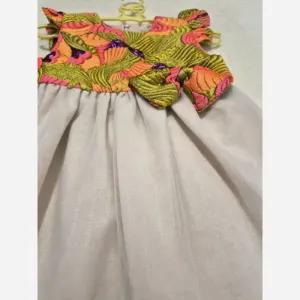 خرید اینترنتی قیمت سارافون دخترانه ژاکارد و تور آستردار مجلسی چندلایه سایز 1 و 2